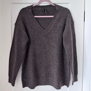 V-Neck Brown Sweater